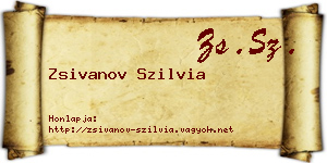 Zsivanov Szilvia névjegykártya